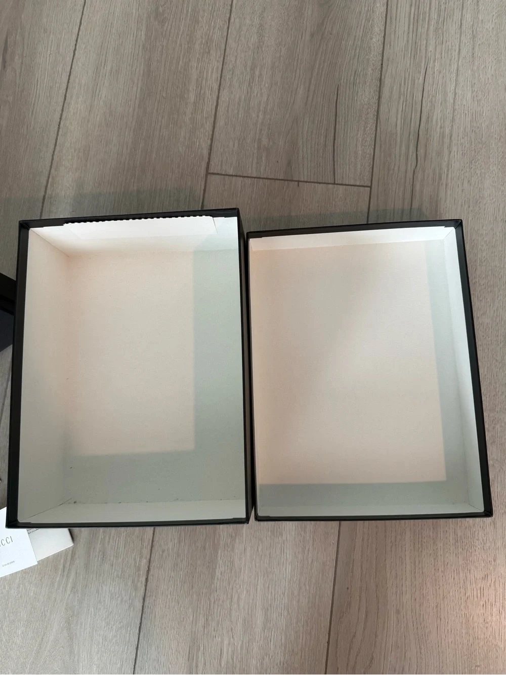 Two Gucci Gift Boxes & Care Cards